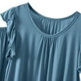 thumbnail image 5 of BLVB Pajama Sets for Women Summer Crewneck Ruffle Sleeveless Tops and Shorts 2 Piece Outfits Sleepwear Plus Size, 5 of 9