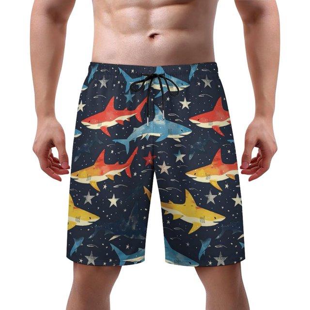 NICKSUN Men's Swim Trunks, Cute Print Quick Dry Summer Board Beach Shorts with Mesh Lining and Pockets