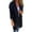 Black S, variant on Women Jacket Turn-down Collar Pockets Solid Color Open Stitch Loose Thermal Long Sleeved Commuting Dating Spring Fall Winter Coat