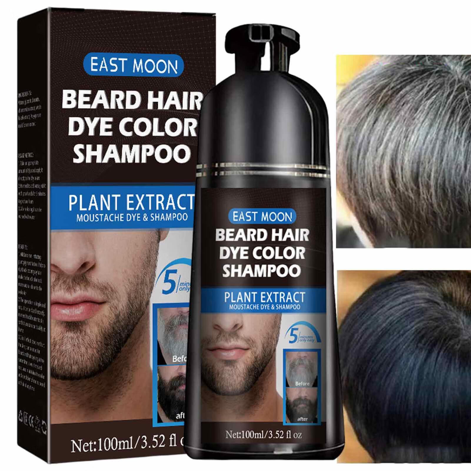 Black Beard Dye for Men 100ml Instant Black Dye Beard Shampoo Grey