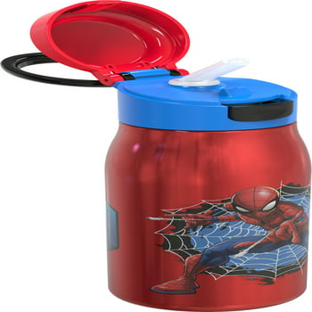 Zak Designs Marvel Comics 13.5 Ounce Stainless Steel Insulated Water Bottle, Spider-Man
