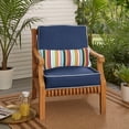 thumbnail image 4 of Sunbrella Sorra Home Oakley  Solid Indoor/ Outdoor Corded Chair Cushion Set and Lumbar Pillow Canvas Natural+Carousel Confetti, 4 of 5