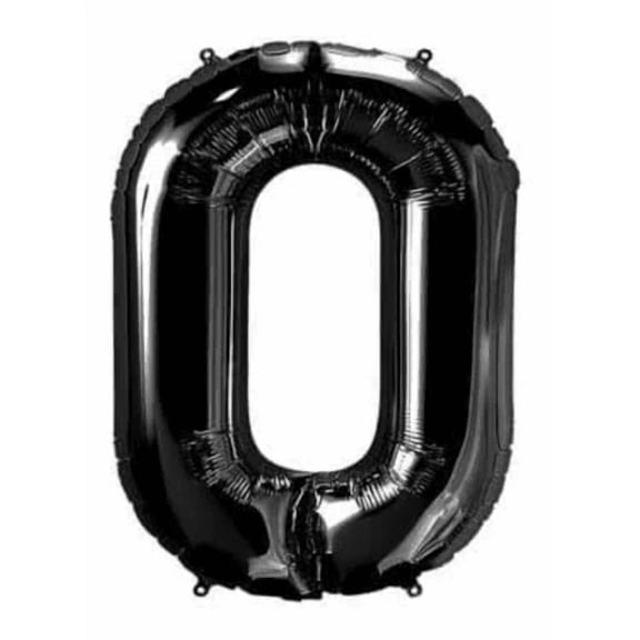 Brava - Black Number 0 Foil Balloon (34 in.)