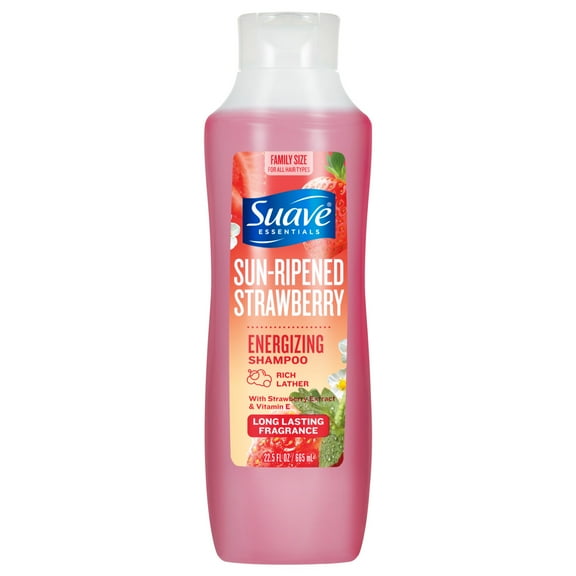 Suave Sun-Ripened Strawberry Shampoo with Strawberry Extract & Vitamin E, 22.5 FL OZ