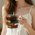 thumbnail image 6 of 3D Painted Book Mug - Colorful Stack of Books Coffee Cup, Unique Novelty Gifts for Book Lovers, Women, Readers, Librarians - 6oz Resin Bookworm Mug for Coffee & Tea, 6 of 6