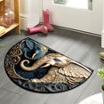 thumbnail image 1 of Feltree Semi-Circular Diatom Mud Absorbent Mat for Doorway, Kitchen & Bathroom - Quick Dry, Non-Slip, 16x24 Inches, 1 of 8
