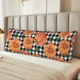 thumbnail image 6 of Body Pillow Cover, Autumn Pumpkins Gingham Body Pillow Cases with Zipper Soft Breathable Smooth Skin Friendly Long Pillow Case 20x60 inches, 1Pcs, 6 of 7