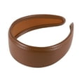 thumbnail image 4 of Unique Bargains 1 Pc Headband Glossy Wide-brimmed Hair Accessories for Women Brown, 4 of 5