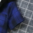 thumbnail image 5 of Toddler Boys Blue Hooded Plaid Long-sleeve Button-up Shirt With Pockets 2-7T, 5 of 6