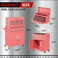 thumbnail image 4 of SUNCROWN 8 Drawer Rolling Tool Chest, Assembled Tool Chest with Wheels, 2-in-1 Detachable Steel Toolchest Organizer Combo, Tool Cabinet for Garage, Workstation (Pink), 4 of 10
