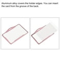 thumbnail image 5 of Uxcell 9.2x6.5cm Horizontal Aluminum Badge Holder with Metal Hook Lanyard Rose Gold Tone, 5 of 7