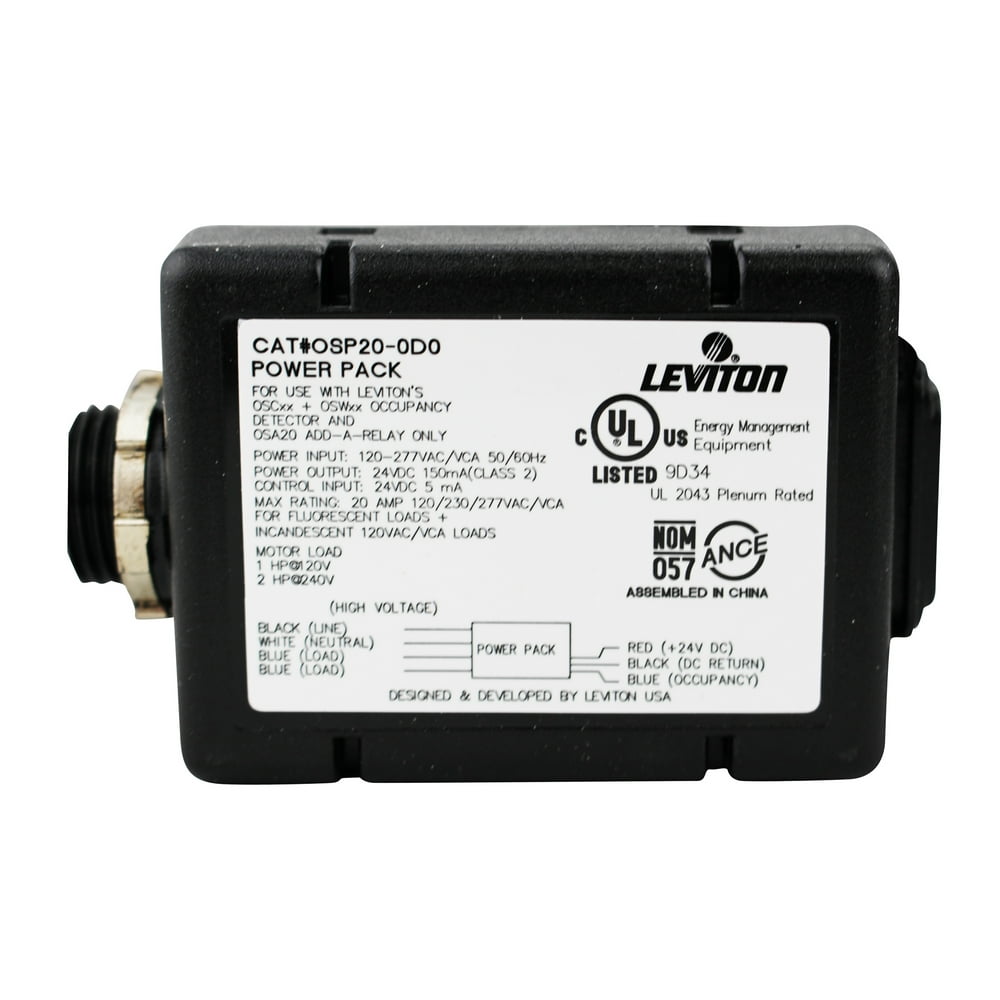 Leviton OSP200D0 Occupancy Sensor Power Pack Ceiling Sensors 120/277