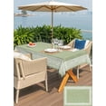 thumbnail image 4 of Outdoor Tablecloth with Umbrella Hole and Zipper, Grass Green Retro Greek Key Rectangle Table Cloth 60x102 Inch Waterproof Tablecloth, Geometric Greece Ancient Rustic Picnic Table Cover for Patio, 4 of 7