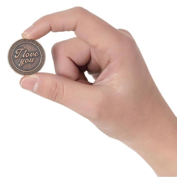 Moneda con temática de amor,Mini moneda con temática de amor,decoración decorativa,Pequeña moneda,recuerdo decorativo de decir ,hierro,regalos del Día de San Valentín,decoración