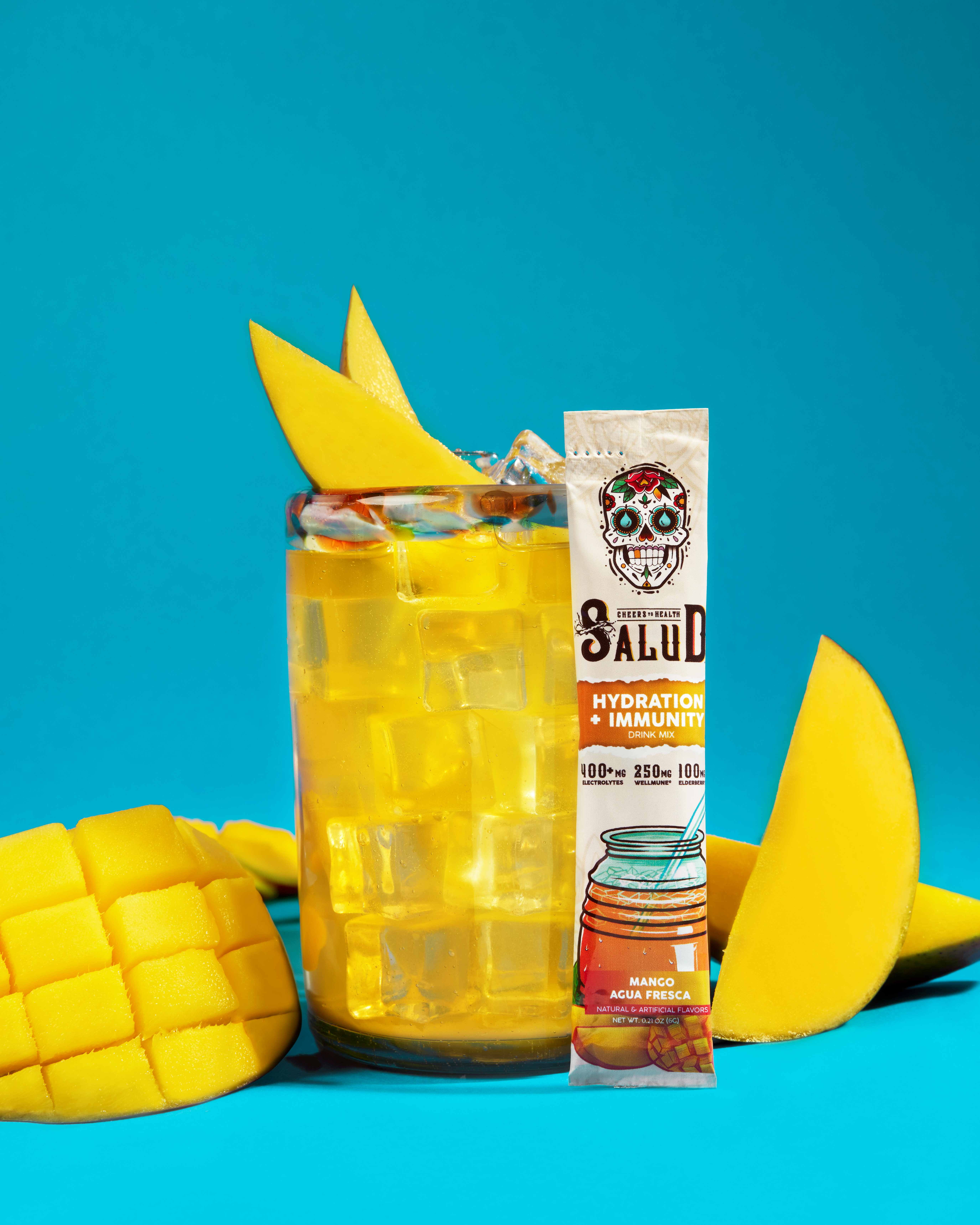 (3 pack) Taste Salud, Hydration + Immunity Drink Mix, Mango, 1.27 oz