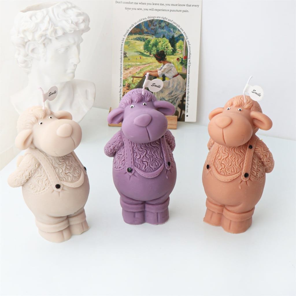 lanema Sheep-like Candle Mold Candle Mold for DIY Candle Soap Plaster Chocolate Home Decor DIY Resin Casting Molds