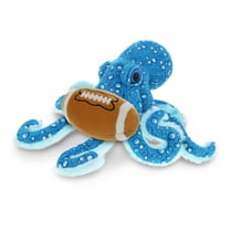 DolliBu Blue Octopus Stuffed Animal with Football Plush - Soft Huggable Octopus, Adorable Playtime Plush Toy, Cute Wildlife Gift, Ocean Plush Doll Animal Toy for Kids and Adults - 16 Inch