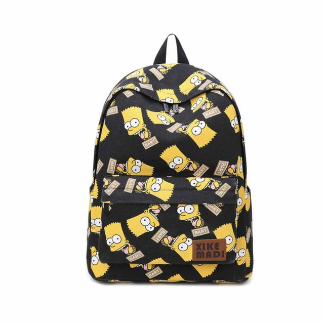 Mochila escolar infantil con dibujos animados de Barts Simpson de Los Simpson, 30 x 13 x 40 cm