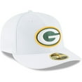 thumbnail image 2 of Men's New Era White Green Bay Packers Omaha Low Profile 59FIFTY Fitted Hat, 2 of 3