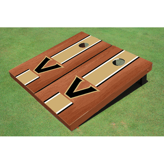 Vanderbilt University Gold Rosewood Matching Long Strip Cornhole Boards