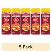 (5 pack) Lunchables Pepperoni and Mozzarella Cracker Stackers Lunchables, 1.3 oz Tray, Refrigerated, Whole