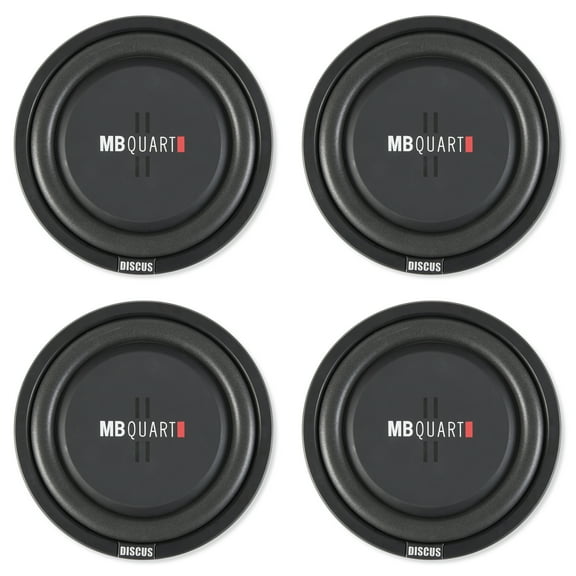 MB Quart DS1-304 1600 Watt 12 Inch Slim Shallow Automotive Subwoofers, 4 Piece