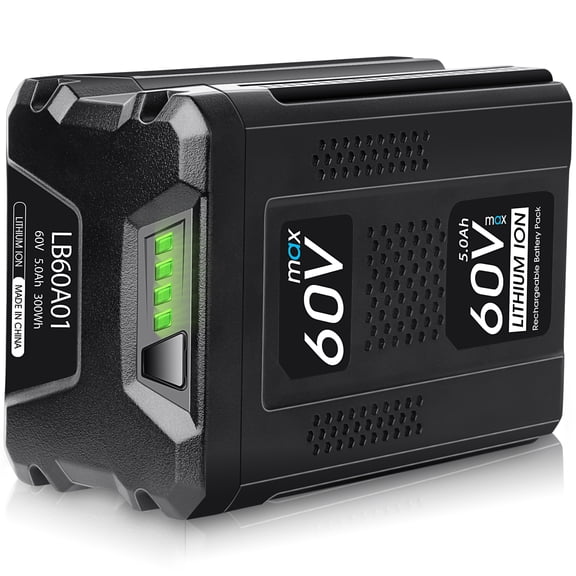 TenHutt 60V 5.0Ah Replacement for Greenworks  60V Battery Max Lithium Ion  LB60A00 LB60A01 LB60A02 LB60A03