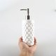 thumbnail image 4 of Botella dispensadora de cerámica con forma de diamante blanco personalizada de 440 ml, dispensador de jabón, champú, gel de baño, botella de prensa, botella vacía, 4 of 5