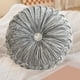 thumbnail image 4 of Sofa Vama Ropa de Cama Cojín redondo de terciopelo con forma de flor de hielo y rueda para sofá, mesita de noche, ventana, futón, calabaza for Navideño, 4 of 4