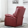 thumbnail image 2 of Resenkos Electric Power Lift Chairs Recliner, Faux Leather Upholstered Reclining Lifting Chair, Red, 2 of 6