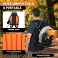 thumbnail image 5 of Floseru Backpack Leaf Blower, 2 Stroke Engine 665 CFM Air Volume Tank Leaf Blower 63CC Gas Powered Blowers Snow Blower for Lawn Care Road Cleaning, 5 of 9
