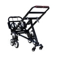 thumbnail image 4 of INTSUPERMAI Folding Stair Climbing Cart Portable Hand Truck Luggage Cart 2 Backup Wheels 2 Casters Black, 4 of 7