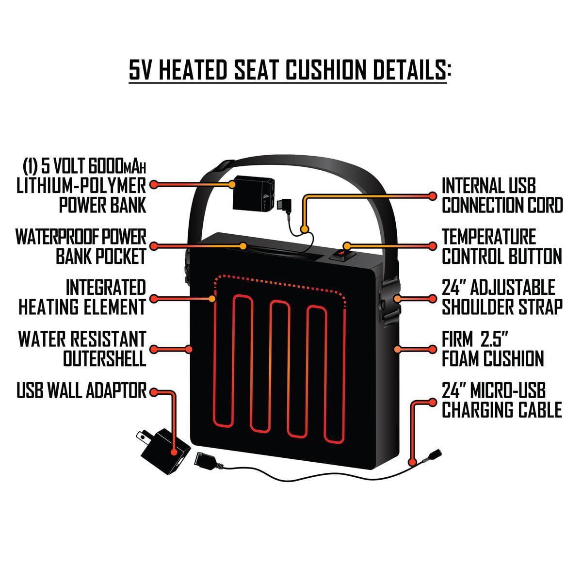 ActionHeat 5V Battery Heated Seat Cushion