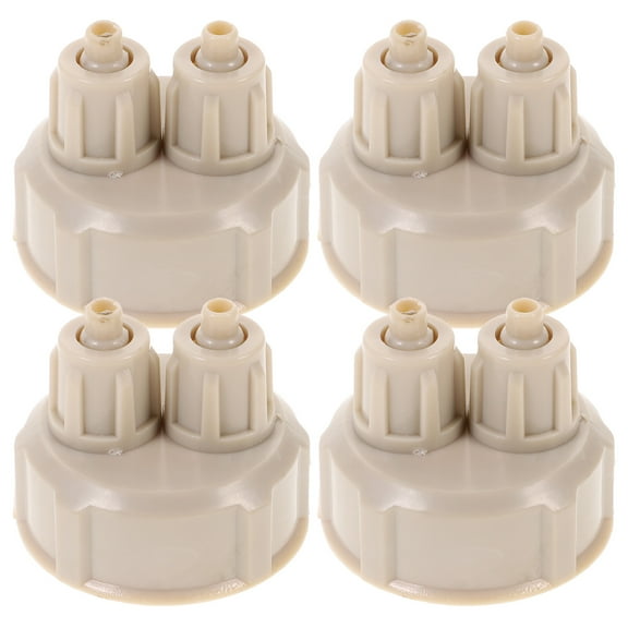 Pawsdot Co2 Quick Screw Cap Beige ABS for Fish Tank Plant Growth 4Pcs