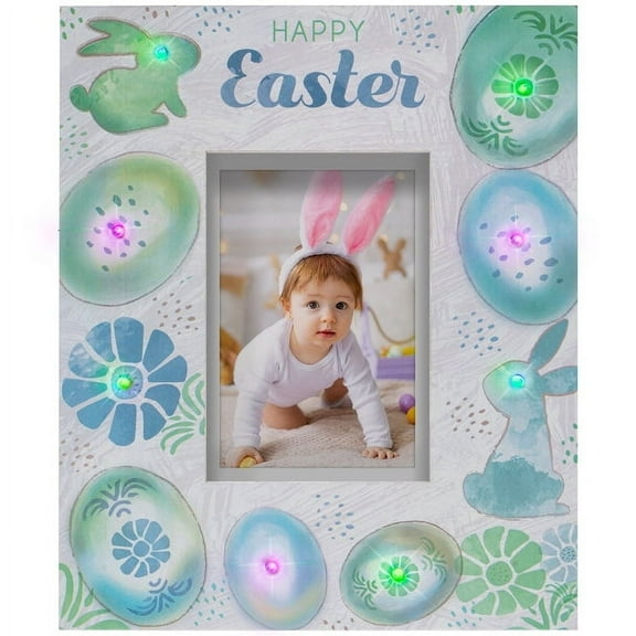 Fine Photo Gifts Light up Happy easter 4x6 or 5x7 Wooden Picture Frame