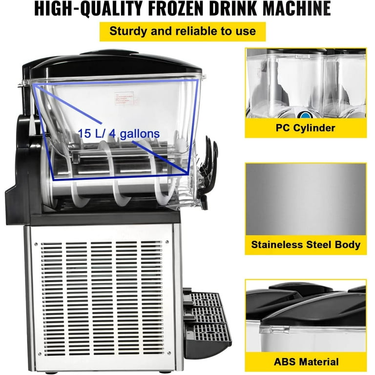 VEVOR Commercial 10L/20L/30L Slush Making Machine Frozen Drink Machine Ice  Maker