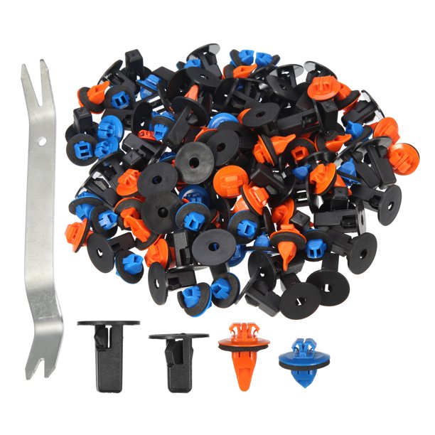 Sujetador Clip Kit Parachoques Puerta Panel Clips para Toyota - 121uds Negro