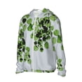 thumbnail image 2 of Fotbe Watercolor Green Leaves Men's Women's UPF 50+ Sun Protection Jacket Hooded Cooling Shirt with Pockets Hiking Outdoor Performance-Medium, 2 of 9