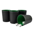 thumbnail image 2 of Juego de vasos de dados de cuero PU, 5 uds., con 20 dados de puntos, exquisita sensación de mano, caja agitadora negra para Bar y hogar, 2 of 10
