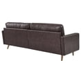 thumbnail image 6 of Maklaine 88" Modern Style Leather and Dense Foam Sofa in Brown Finish, 6 of 8