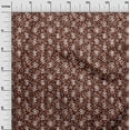 thumbnail image 2 of oneOone Polyester Lycra Rose Brown Fabric Floral & Geometric Craft Projects Decor Fabric Printed By The Yard 56 Inch Wide, 2 of 4