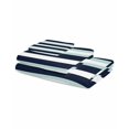 thumbnail image 2 of Aqua Navy Blue Striped Towel Set of 3, Soft Microfiber Bath Towels, Hand Towel, Washcloths, Modern Abstract Lines Geometric Quick-Dry Absorbent Towels for Bathroom Kitchen Hotel Beach Gym Spa, 2 of 7