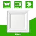 thumbnail image 2 of FPN Compostable Square Plates 250pcs 6 In Eco-Friendly Dinnerware, Disposable Party Plates for Hot & Cold Food, 2 of 10