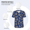 thumbnail image 3 of KLL Anchors and Nautical for Men's Baseball Shirts,Short Sleeve Casual Shirts Button Down Shirt for Men Beach Summer Wedding Shirt-3X-Large, 3 of 7