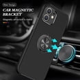 thumbnail image 2 of for iPhone 16 Case, 360° Rotatable Ring Holder Kickstand Dual Layer Military-Grade Drop Tested Protection Support Car Holder Mount Magnetic Absorbing Bumper Phone Case, Black, 2 of 7