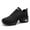 Black, variant on Hoshose Womens Jazz Dance Shoes Breathable Mesh Yoga Sneakers Chunky Heel & Soft Sole Lightweight Slip-Resistant