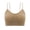 Khaki(Only One), variant on V Neck Cami Bra Padded Seamless Bralette Straps Sleeping Bra for Women Girls (Khaki, M)