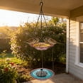 thumbnail image 5 of Hanging Bird Bath with Solar Fountain, 9.25" Double Layer Outdoor Birdbath Fountain, 27.6” Adjustable Height, Hummingbird Birdbath Fountain for Patio, Yard, Garden Decoration, 5 of 5