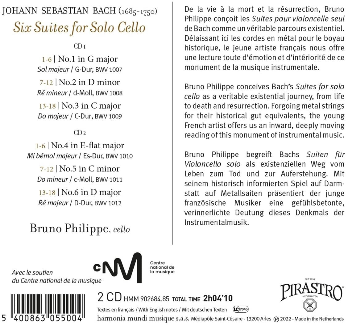 Bruno Philippe - Bach: Complete Cello Suites - Music & Performance - CD