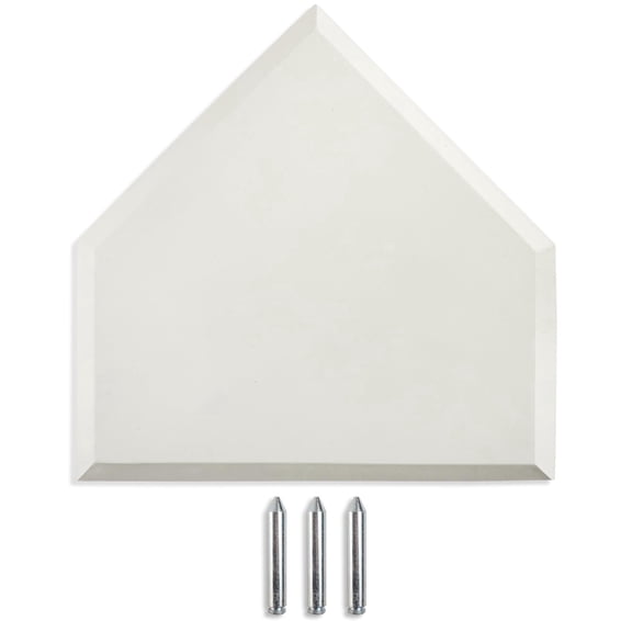 Cannon Sports Official Size Home Plate - Waffle Bottom Rubber Home Plate with Metal Spikes - Regulation Size Baseball Softball Home Plate